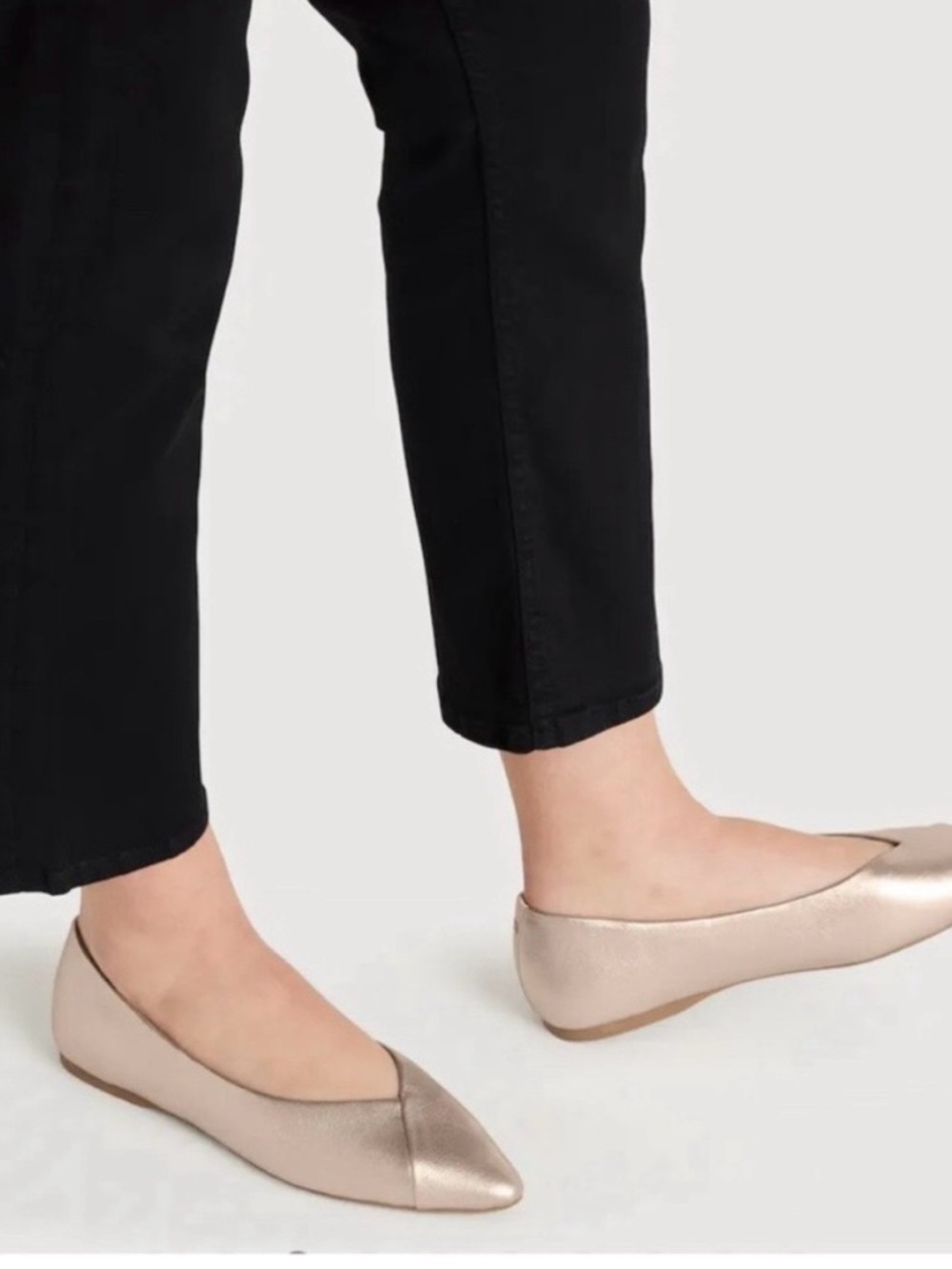 Birdies Goldfinch Leather Point Toe Ballet Flats Rose Gold, 7.5 - Picture 2 of 12